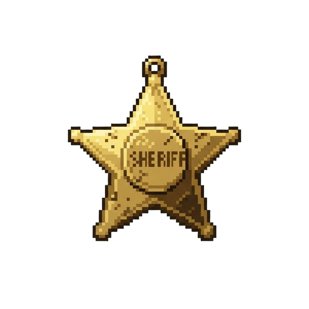 A Vintage Brass Lawman Star