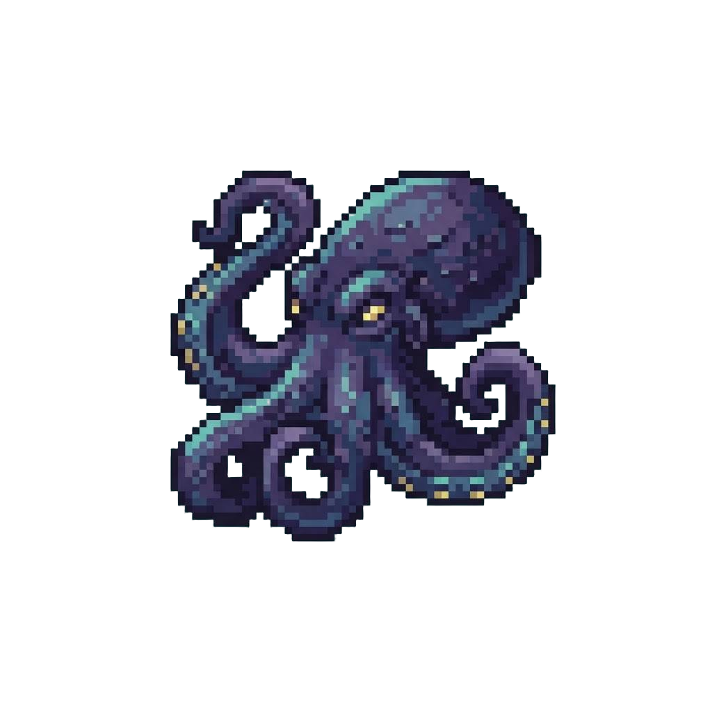 A Writhing Abyssal Octopus Monster