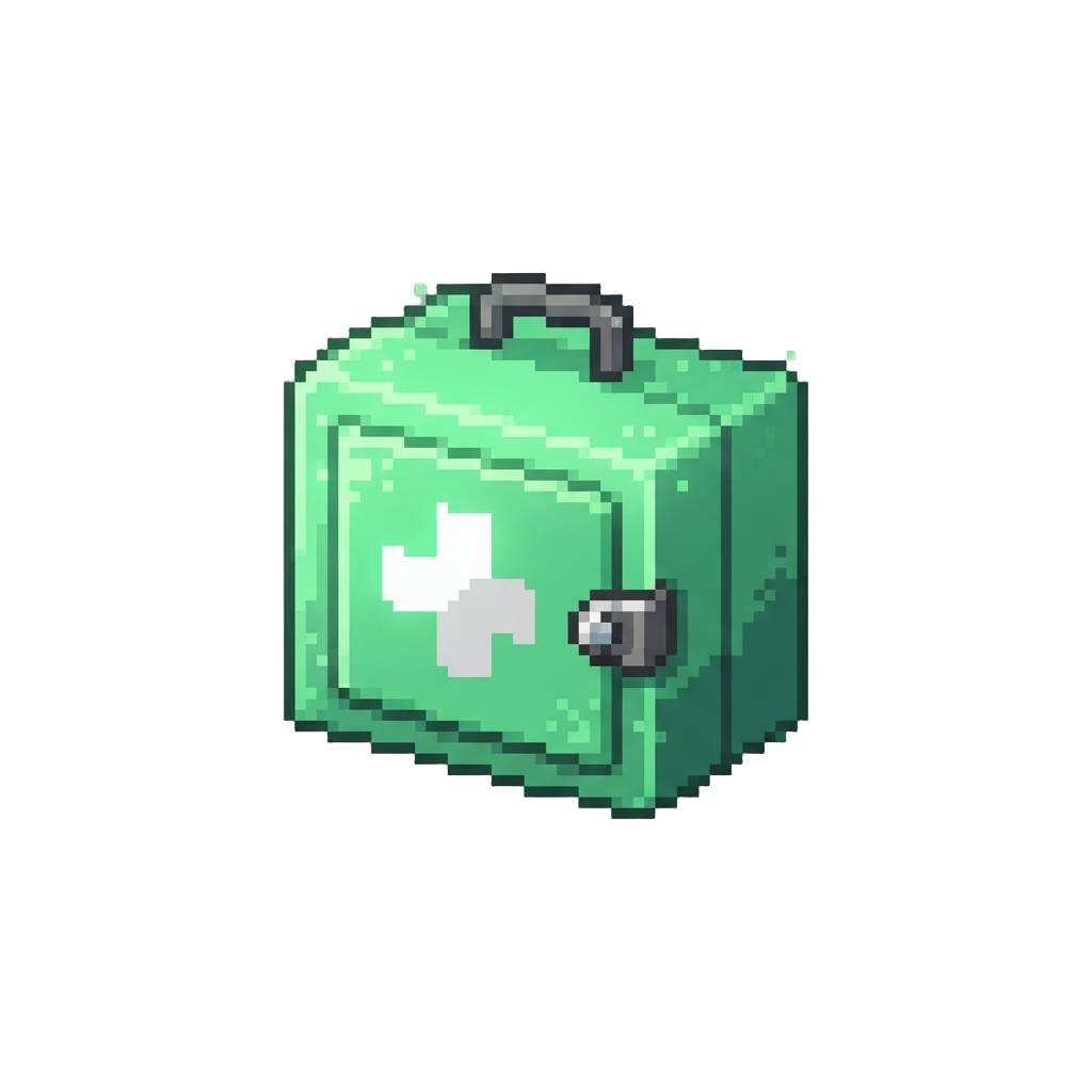 A Luminous Green Emergency Box