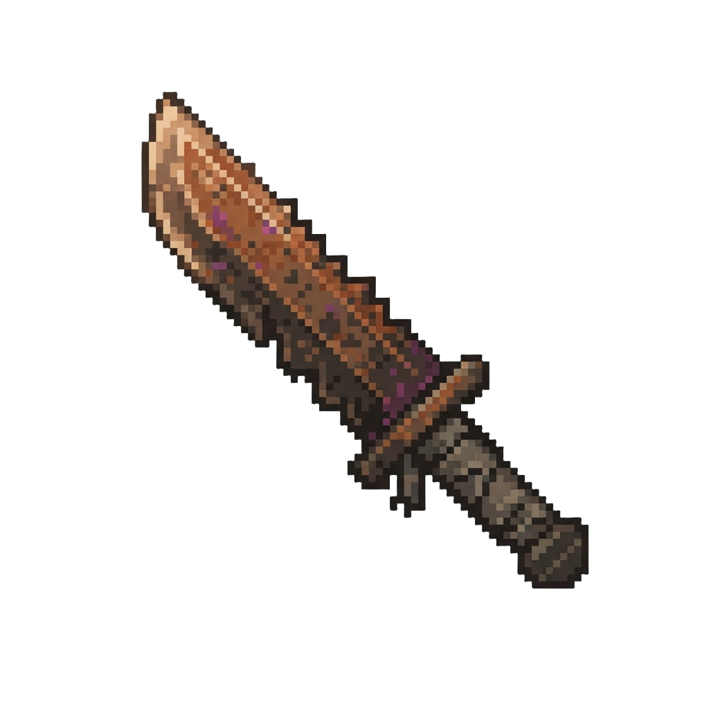 A Rusty Cursed Serrated Blade