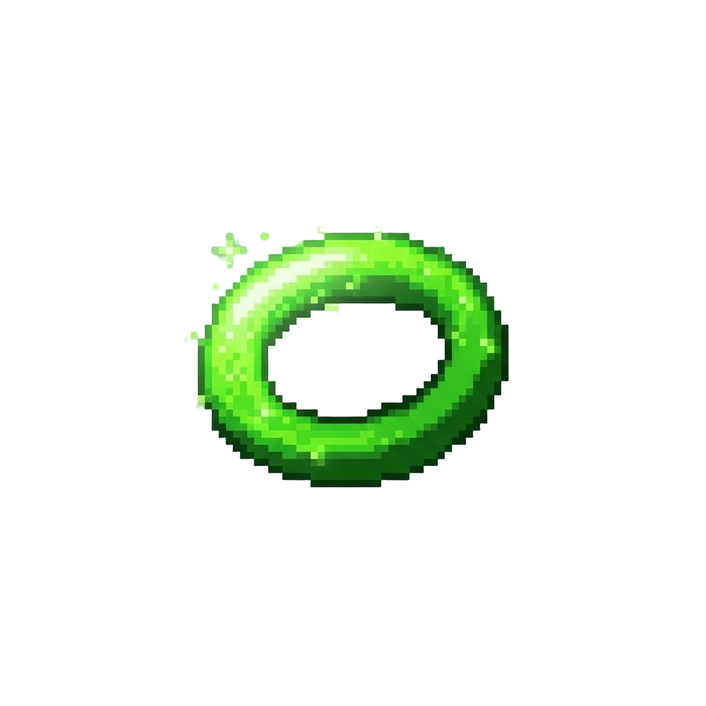 A Bright Green Halo Particle Effect