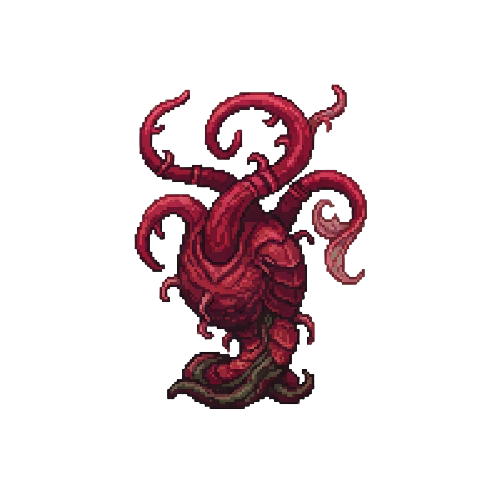 A Towering Crimson Tendril Parasite