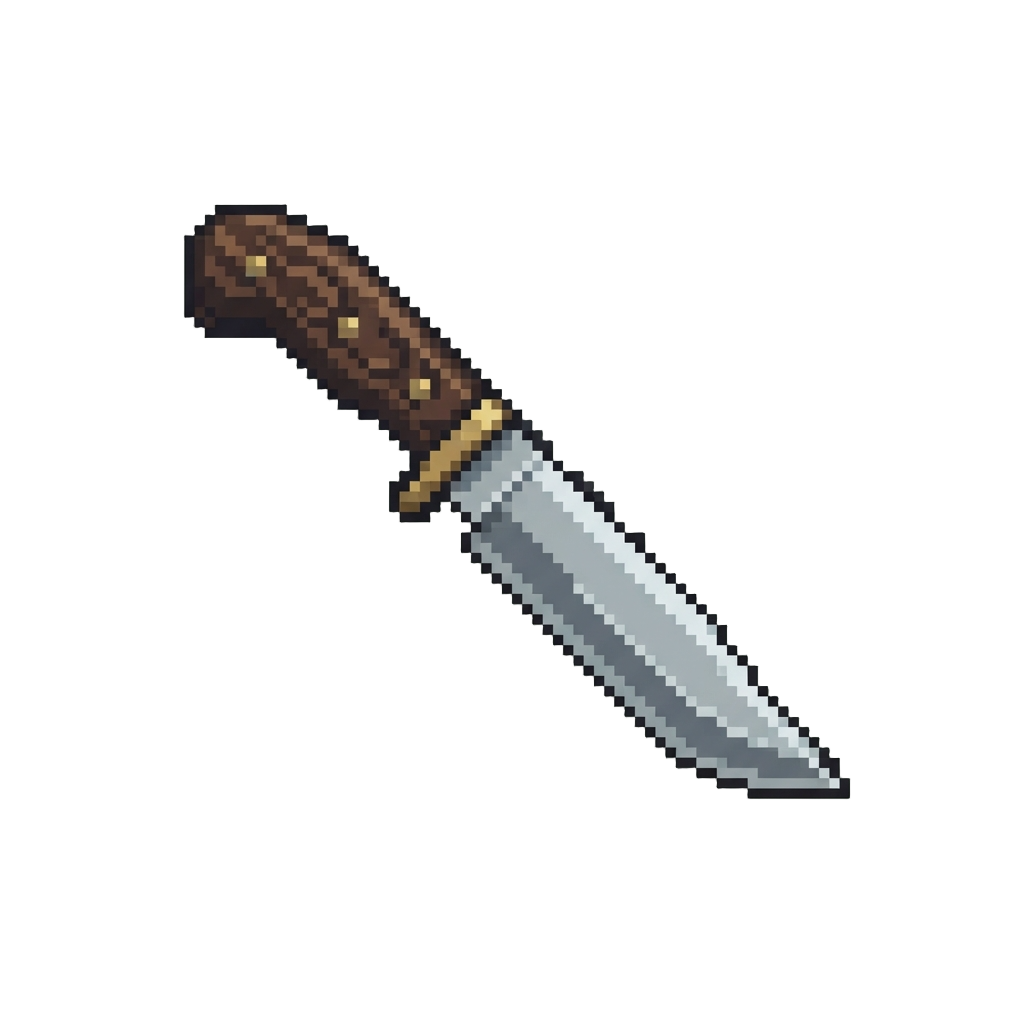 A Classic Silver Hunting Knife