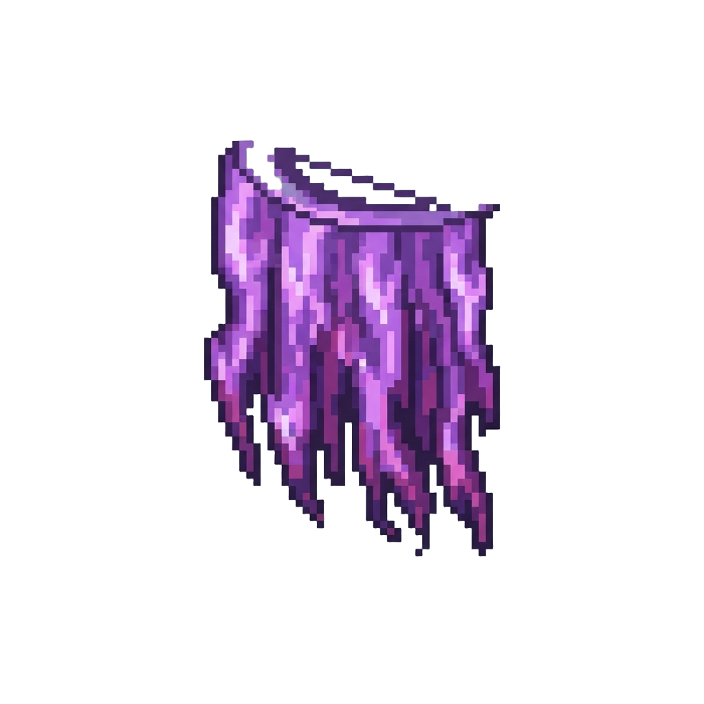 A Curtain of Shimmering Violet Fire Rain