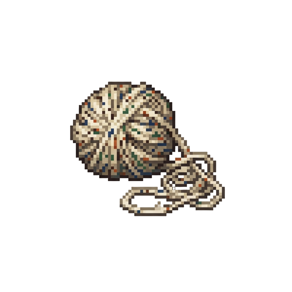 A Crumpled Mess of Spotted Yarn That Unspools Completely
