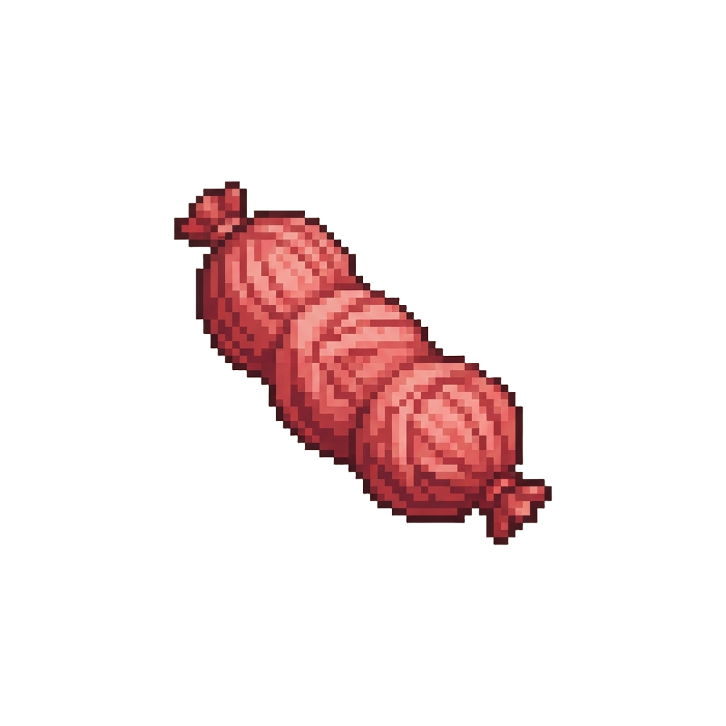 A Small Stuffed Yarn Sausage Link