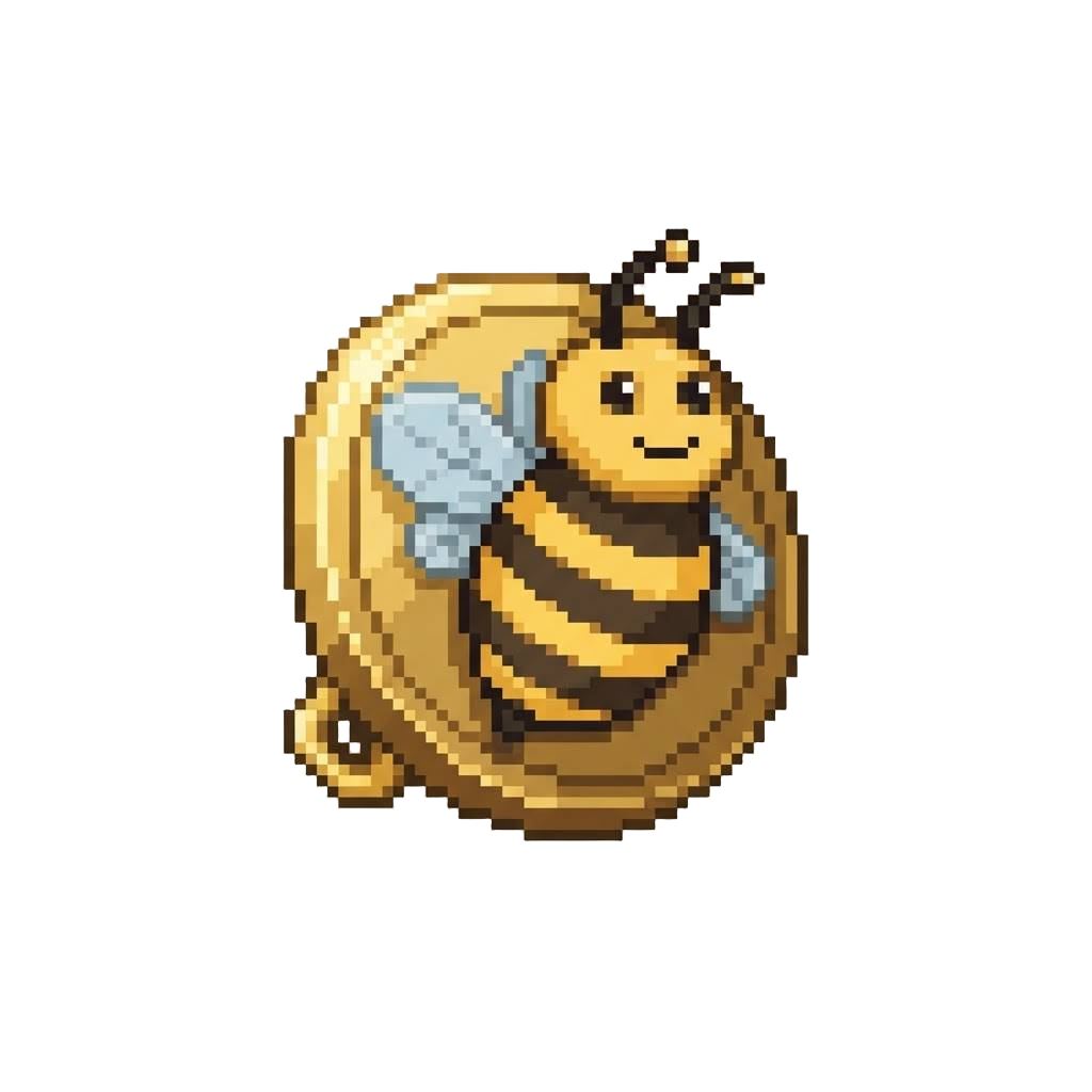 A Smiling Bumblebee Badge
