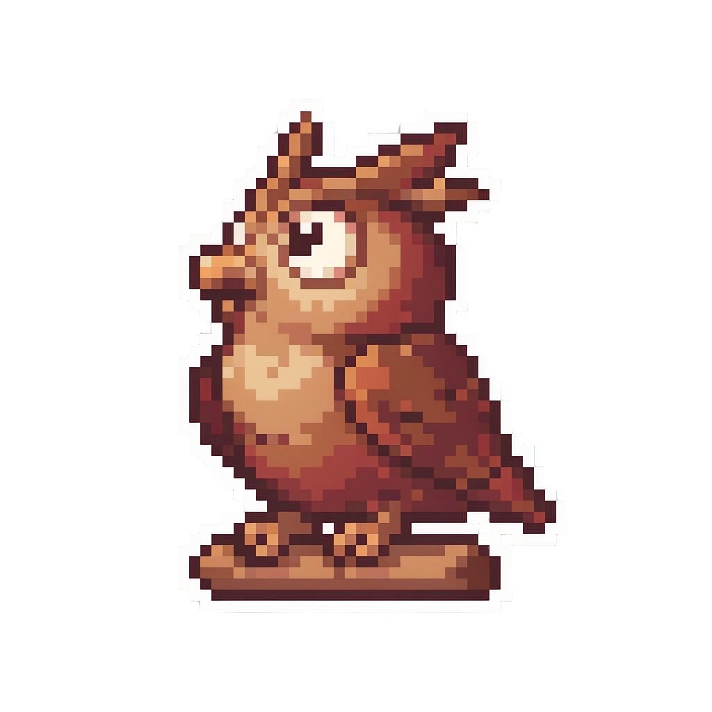 A Super Genius Owl Sticker