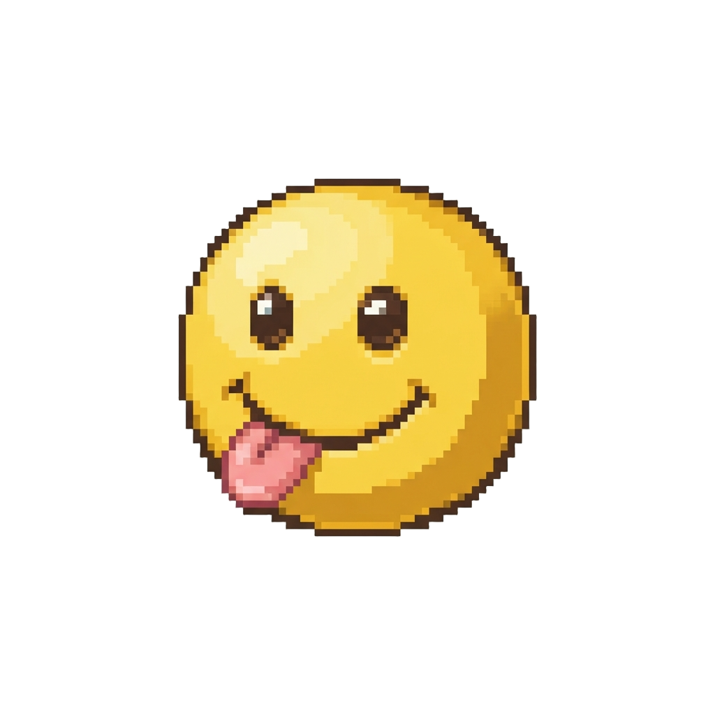 A Silly Smiley Face with Tongue Out
