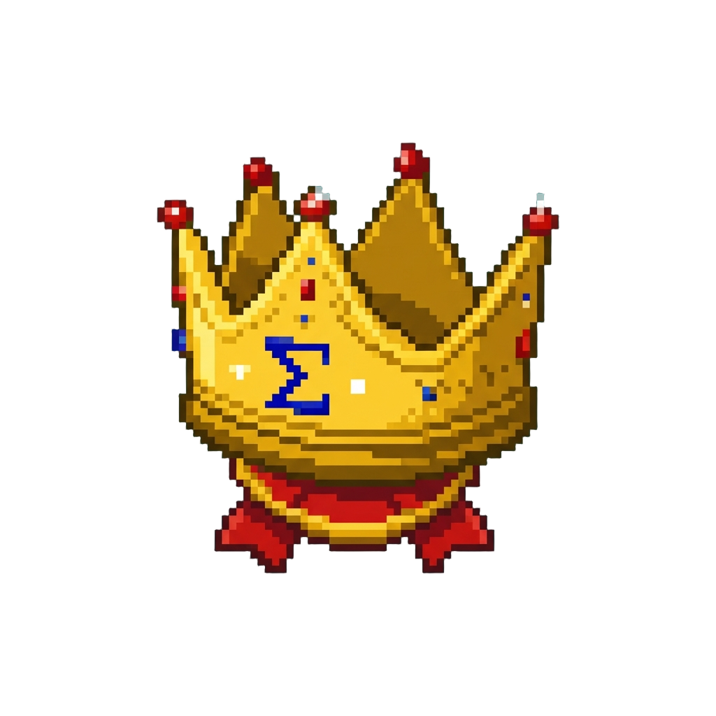 A Golden Crown Math Champion Badge