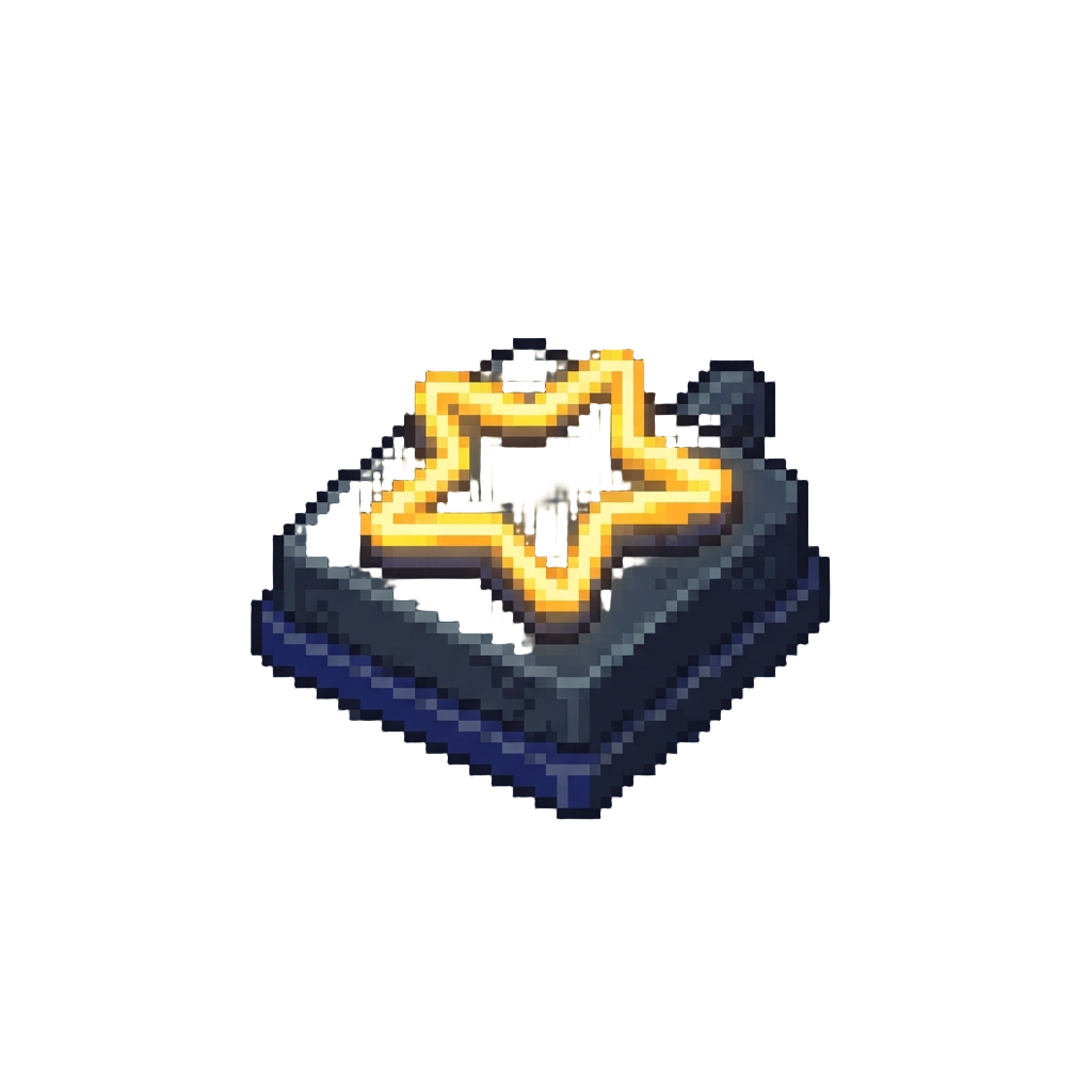A Glowing Neon Star Stamp