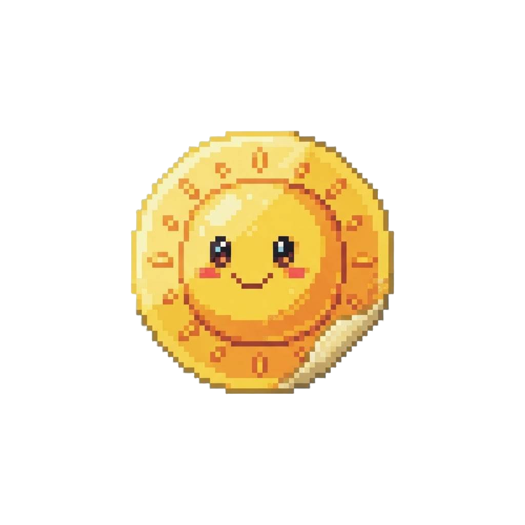 A Friendly Sun Sticker