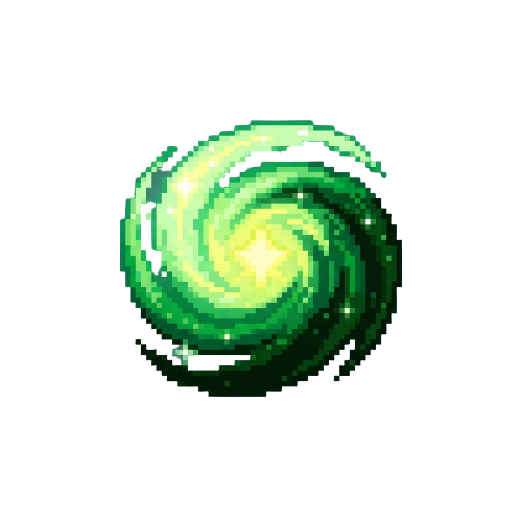 A Glowing Emerald Star Nebula