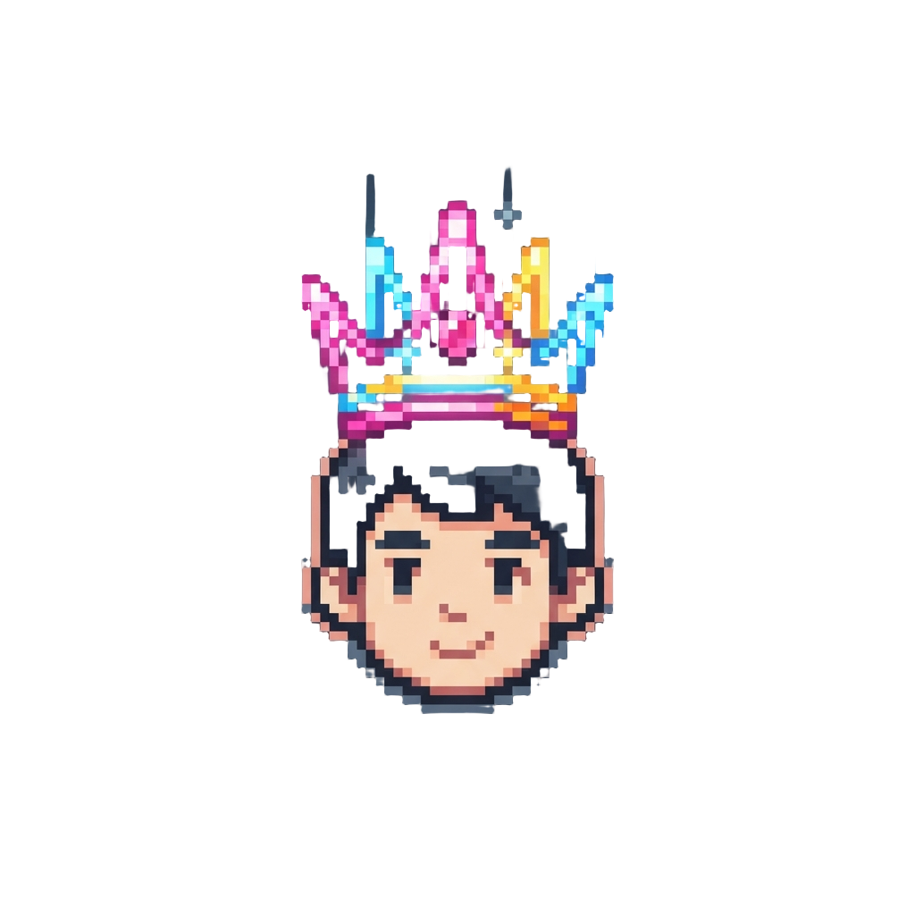 A Glowing Neon Party Crown Dropping Onto Their Head