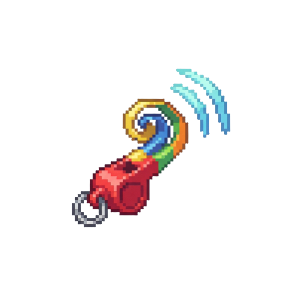 A Bouncing Party Whistle Sound Wave Visual