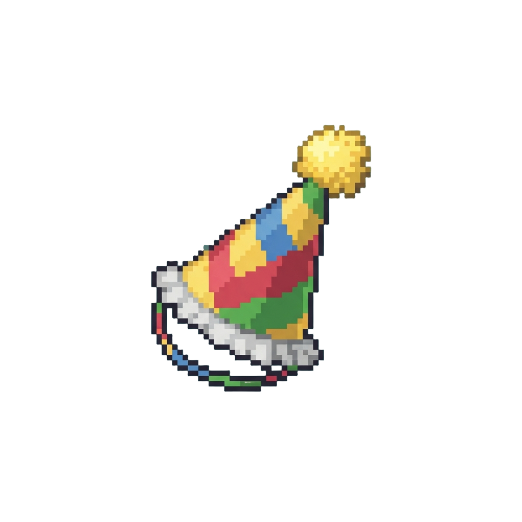 A Lone Flying Party Hat