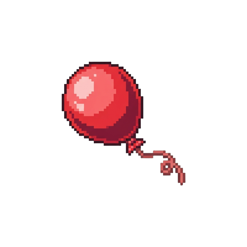 A Lone Tumbling Party Balloon