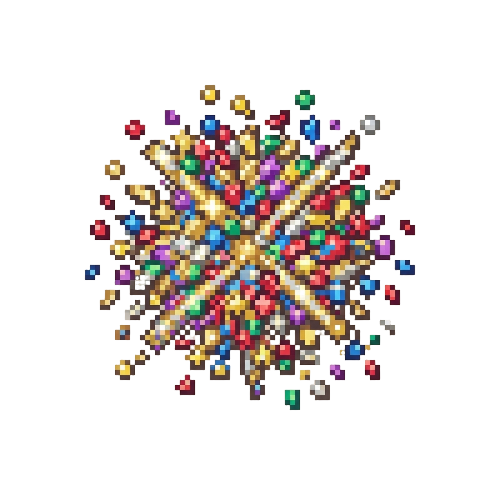A Massive Burst of Glittering Party Confetti