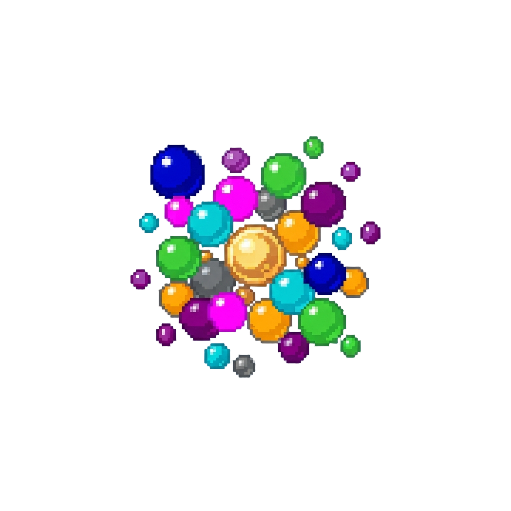 A Burst of Colorful Bubbles Drifting Around