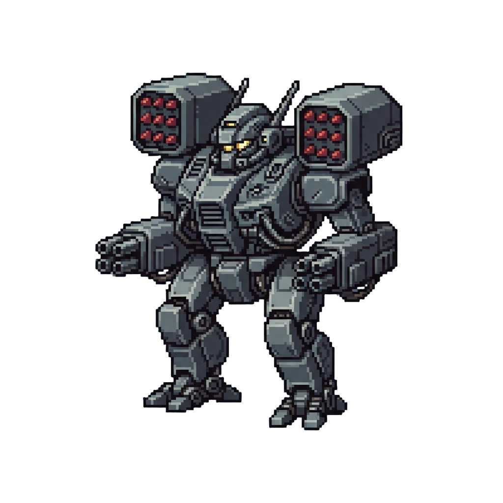 A Heavy Artillery Mech Bristling with Missile Pods