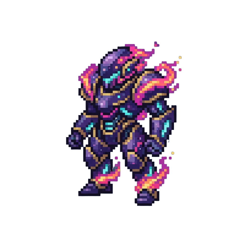 A Sleek Cosmic Galaxy Mech Draped in Starfire