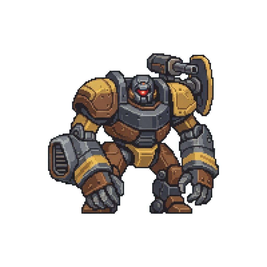 A Lopsided Titan Mech with Arms for Legs