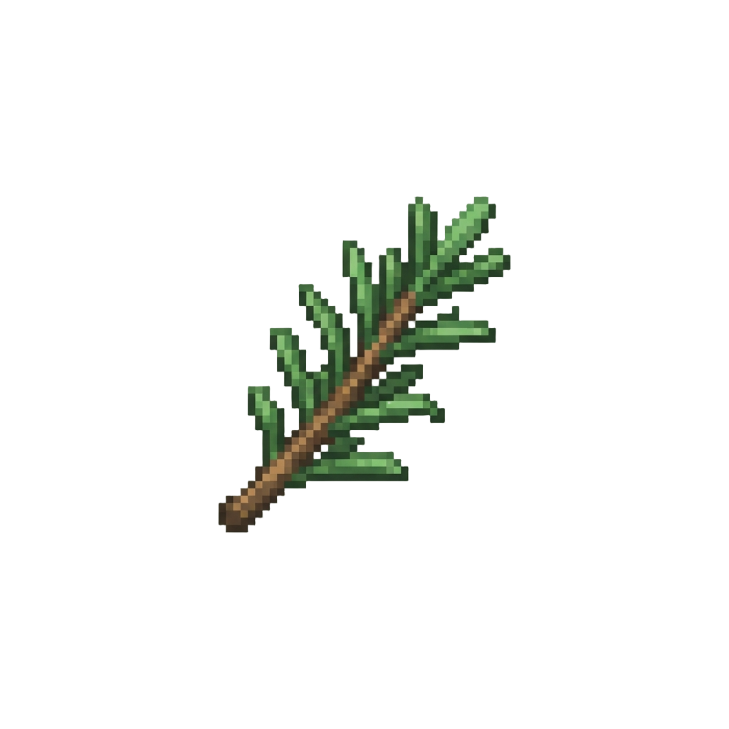 A Tiny Sprig of Fresh Green Rosemary