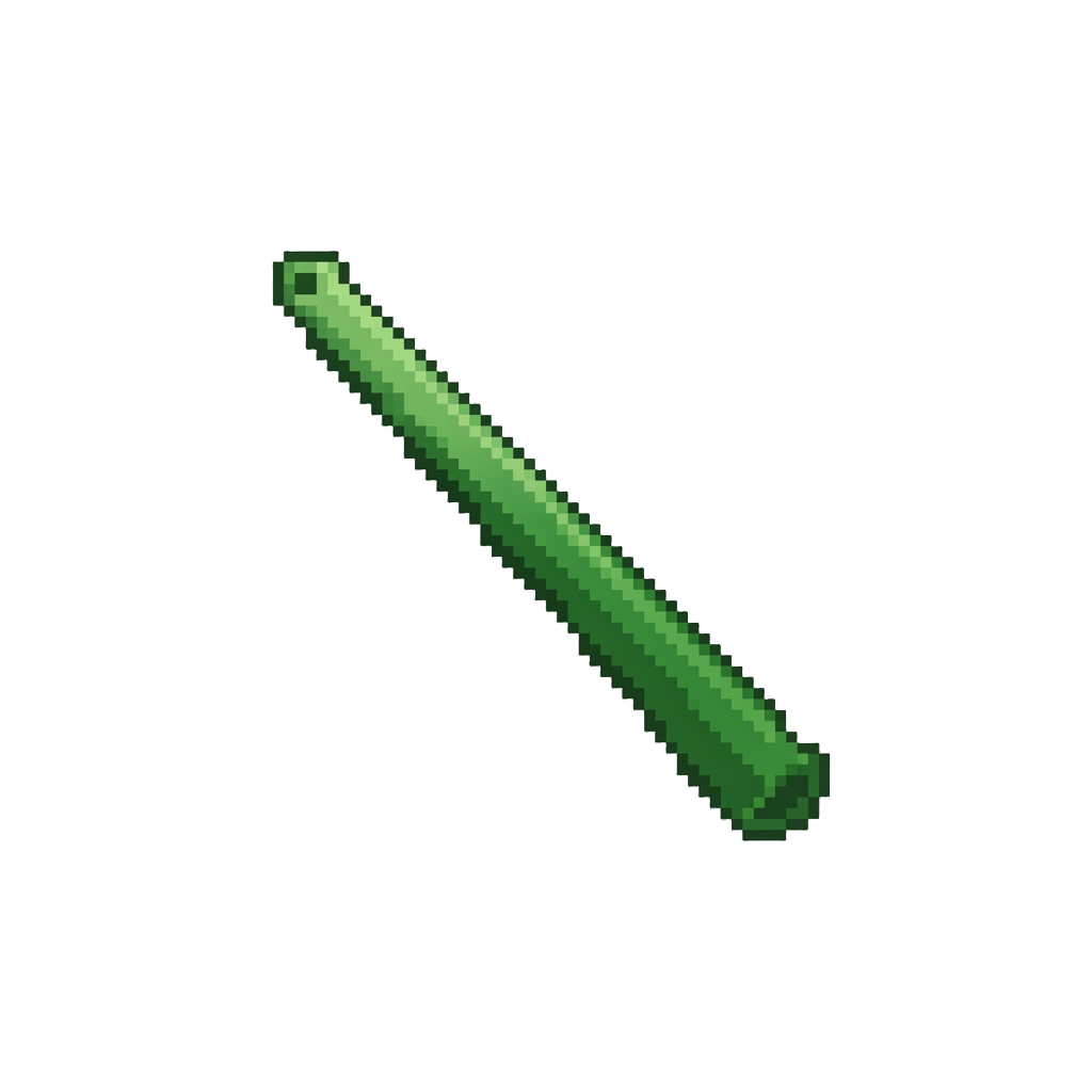 A Tiny Green Chive Stem