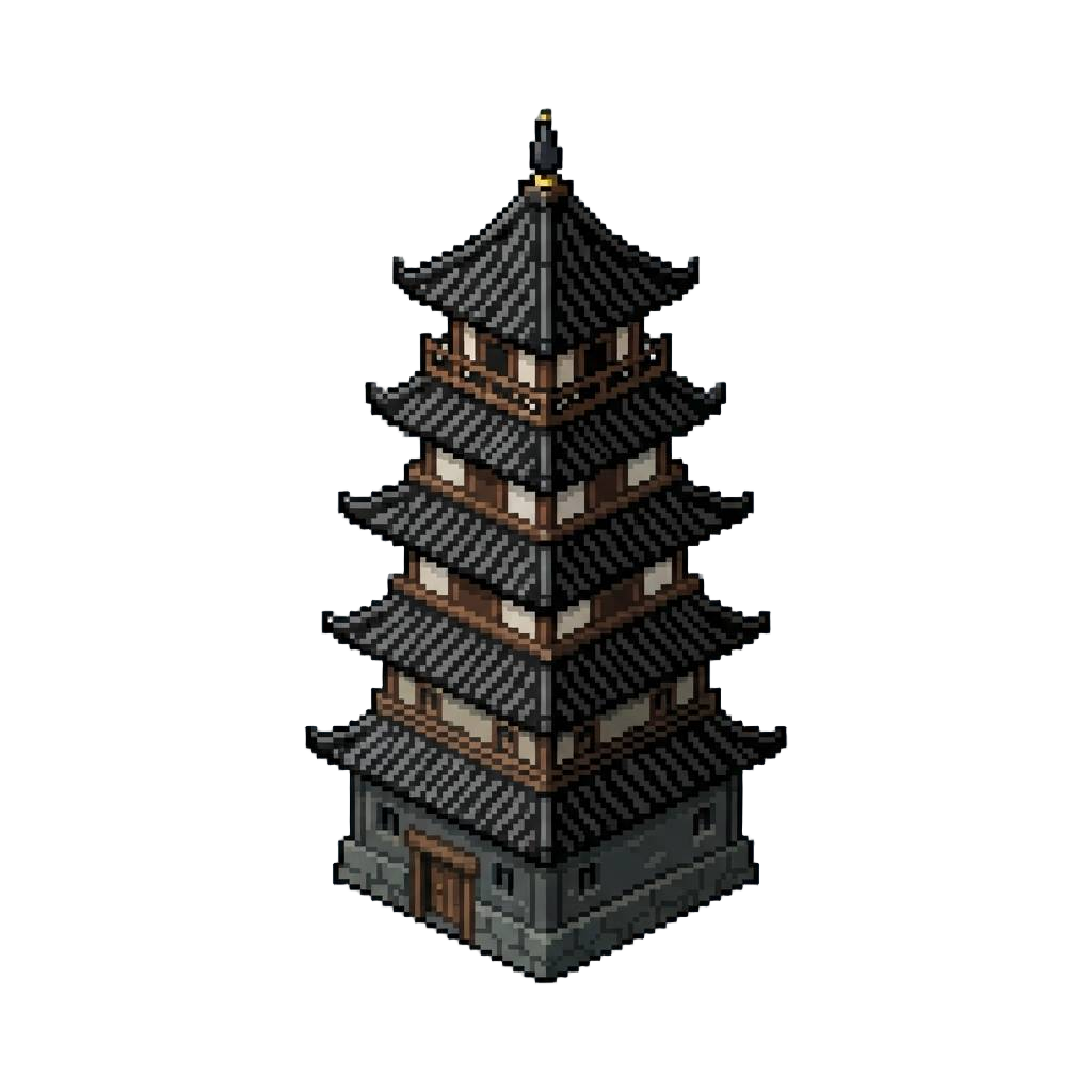 A Towering Five-story Shinobi Fortress Spire