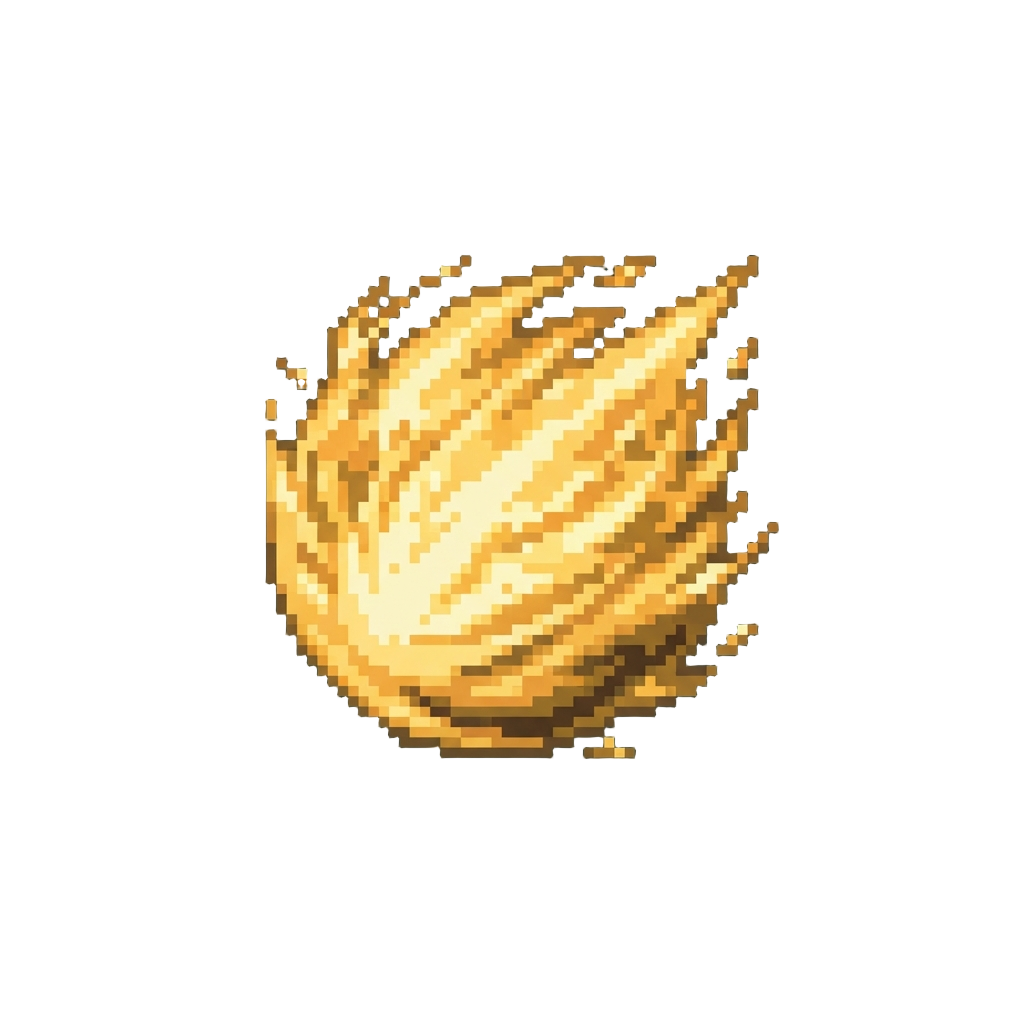 A Giant Golden Dragon Energy Blast