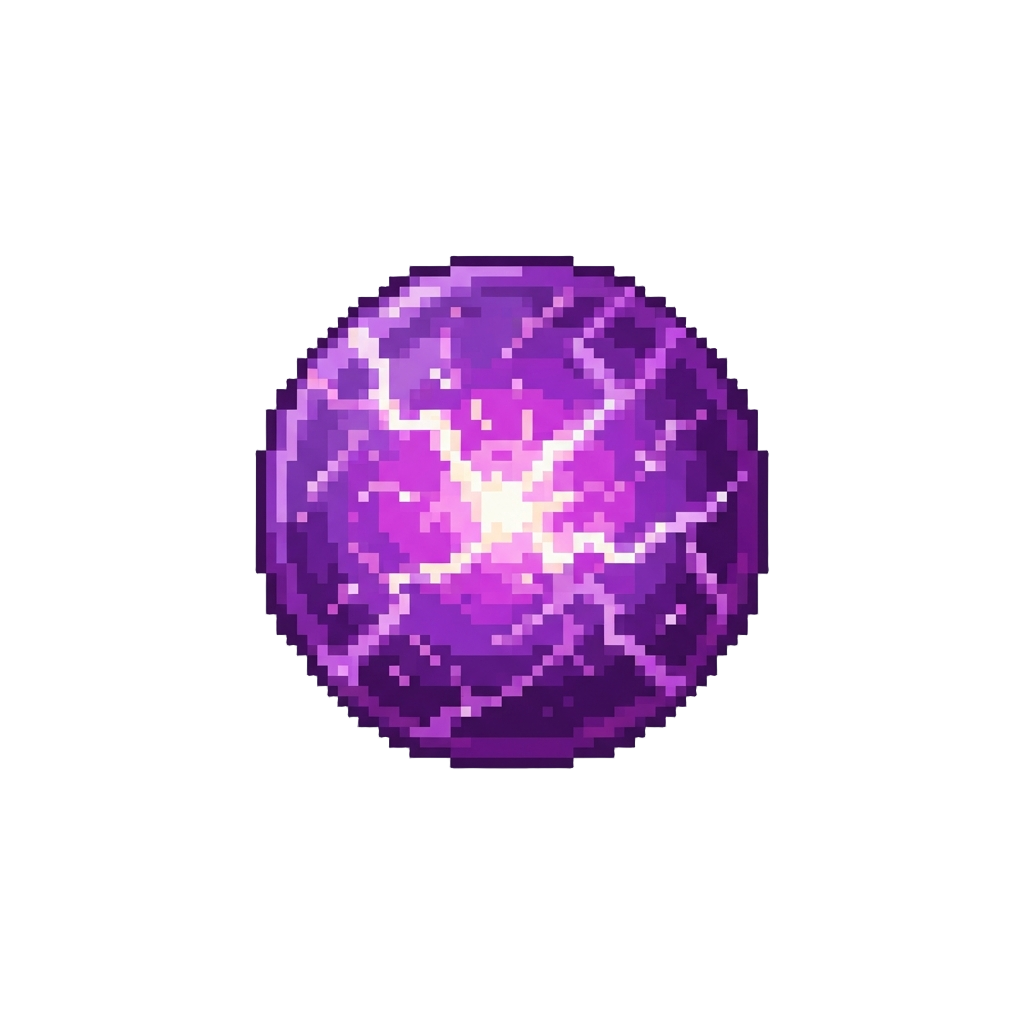 A Crackling Purple Lightning Ball