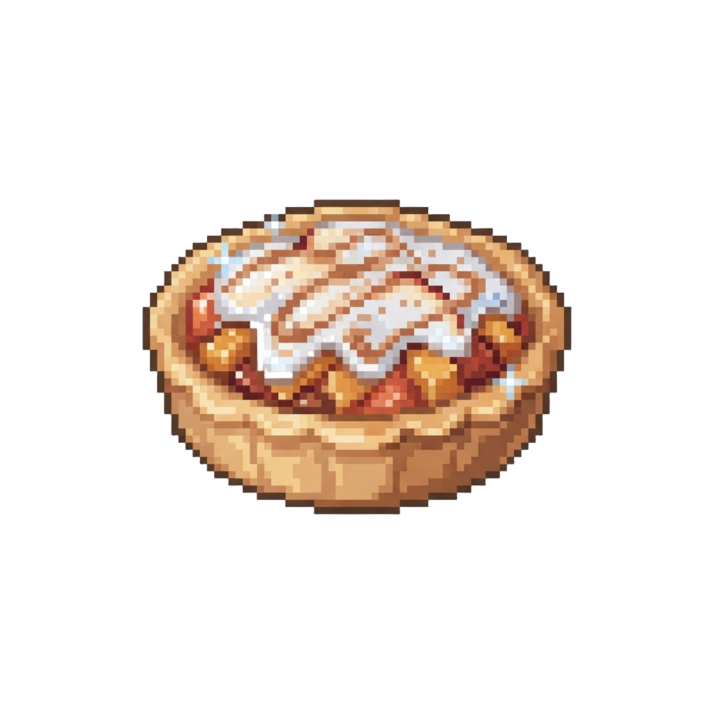 A Sparkling Frosted Cinnamon Apple Tart Smelling Sweet