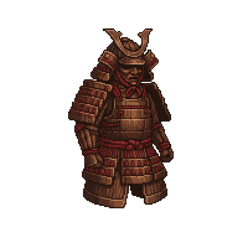 A Full Heavy Oversized Wooden Samurai Armor Set