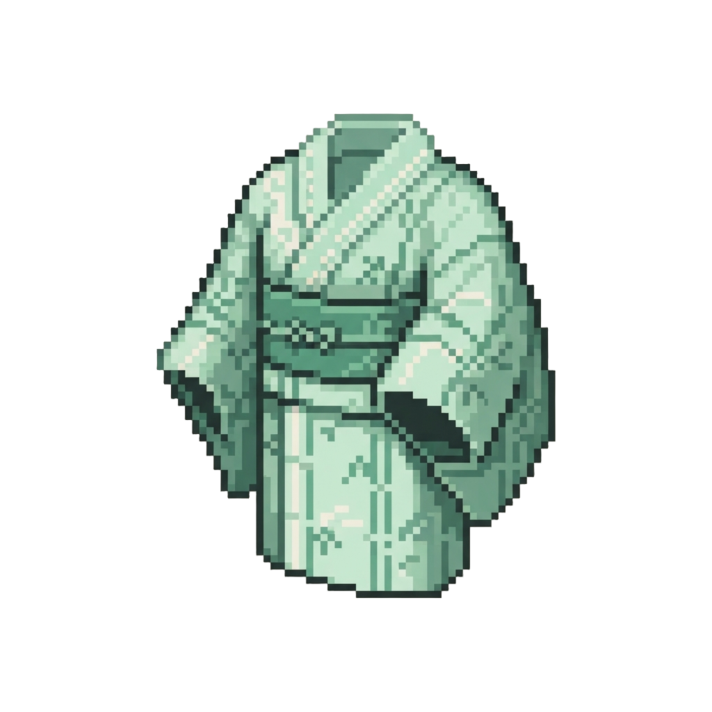A Soft Mint Green Bamboo Yukata