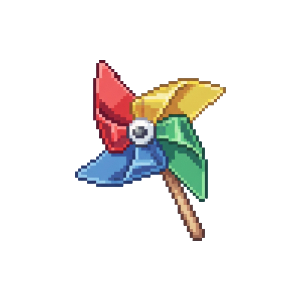 A Miniature Plastic Pinwheel