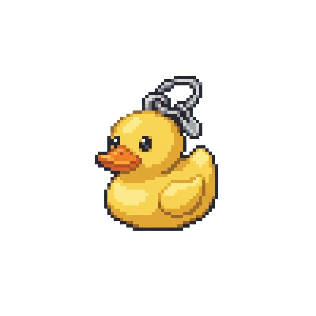 A Tiny Rubber Ducky Key Chain