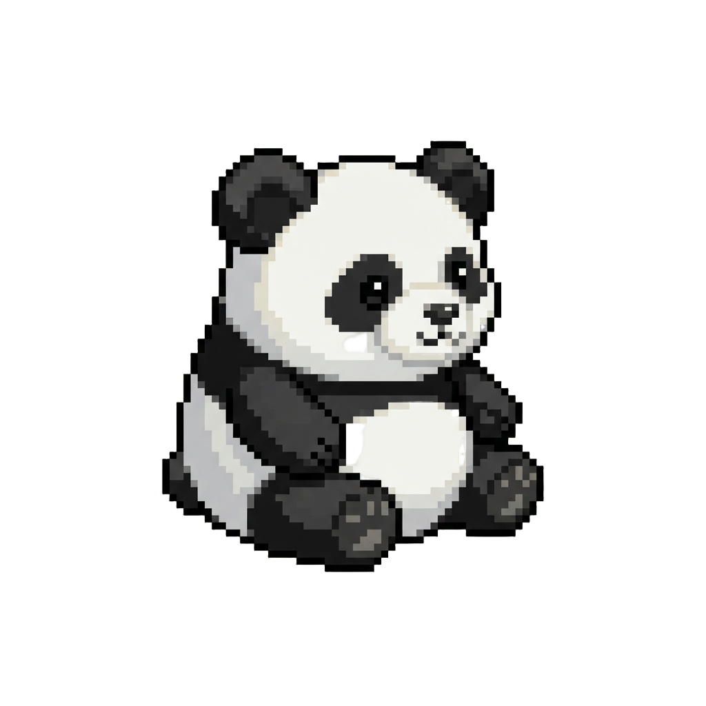 A Large Fluffy Panda Plush
