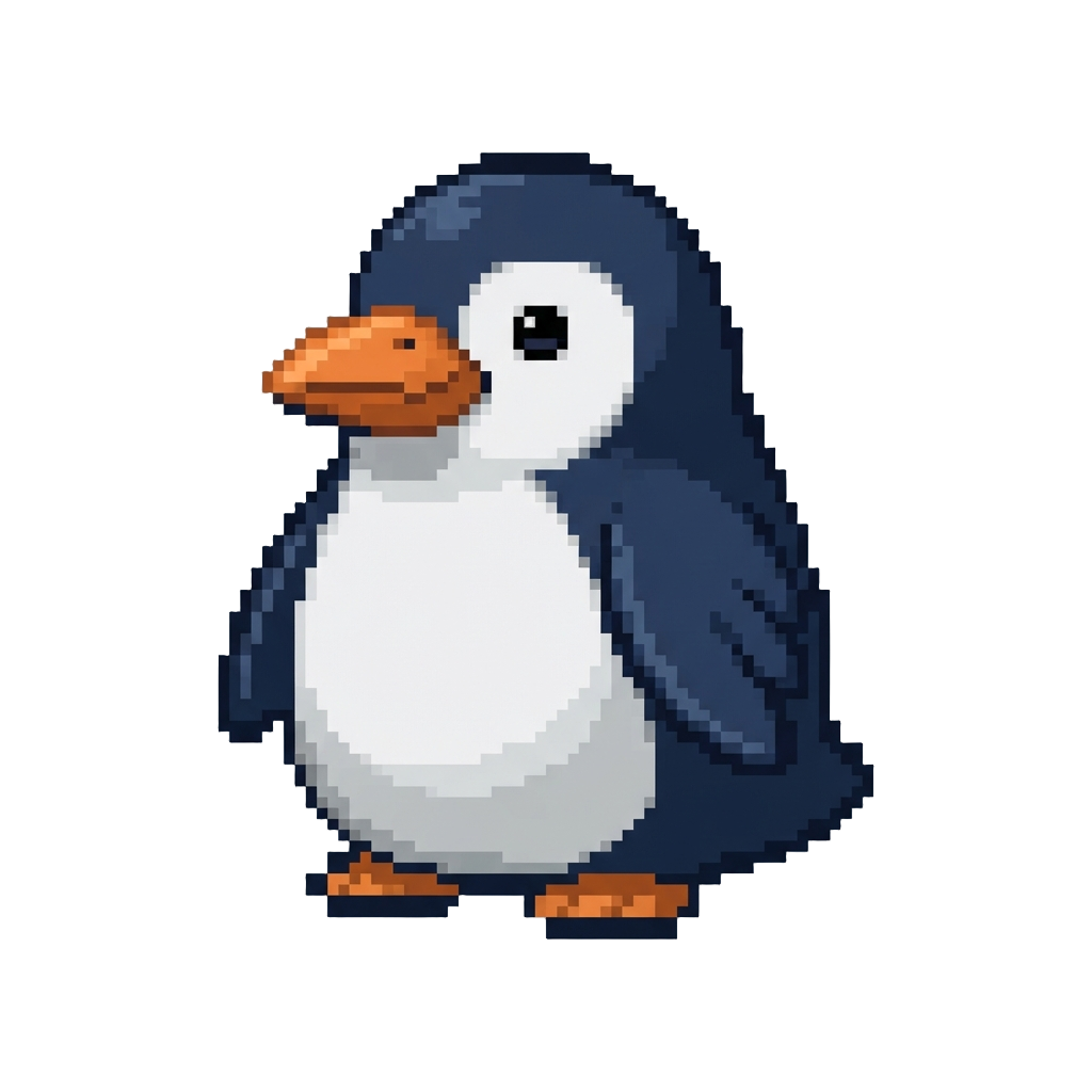 A Colorful Oversized Penguin