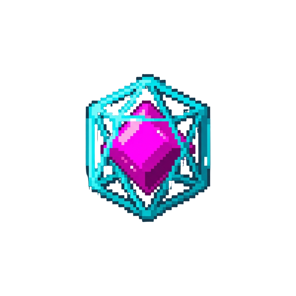 A Flashing Magenta and Cyan Wireframe Strobe