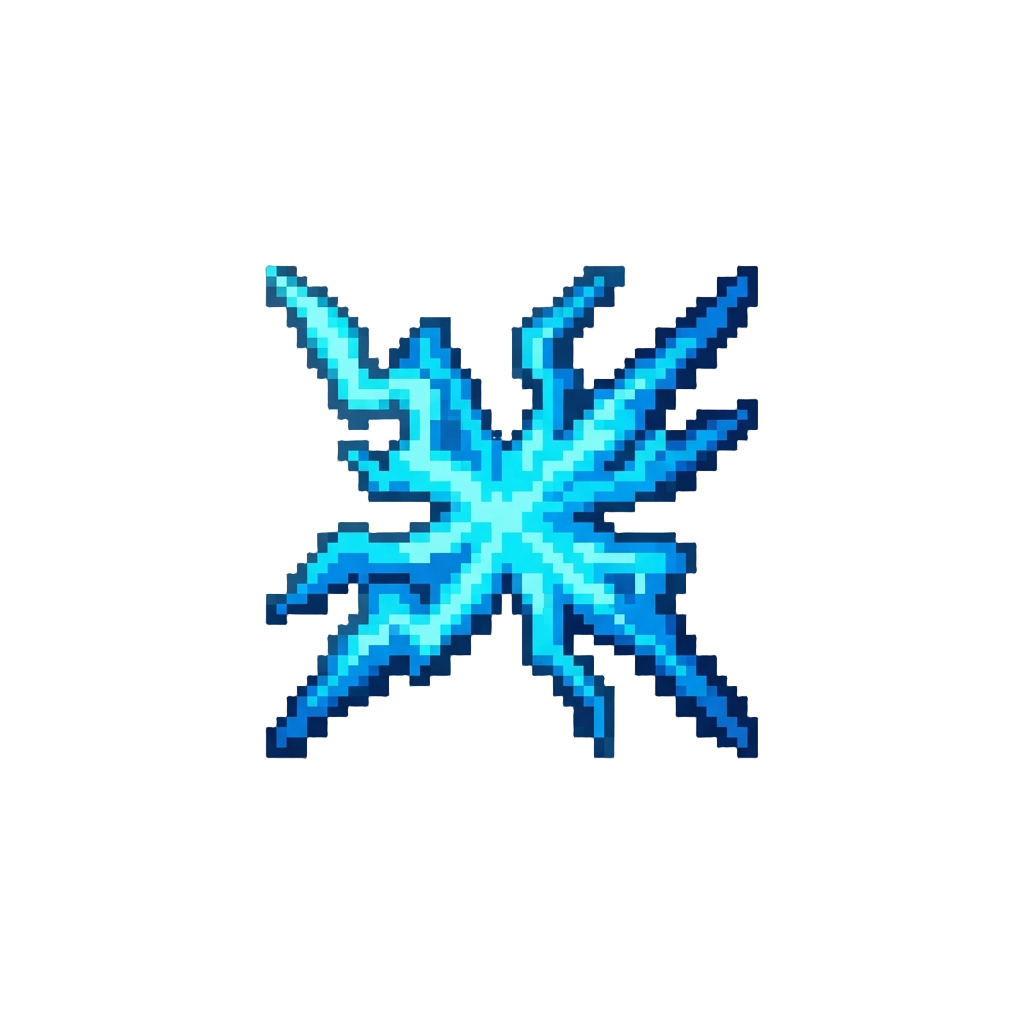 Cyan Electric Arc Bursts