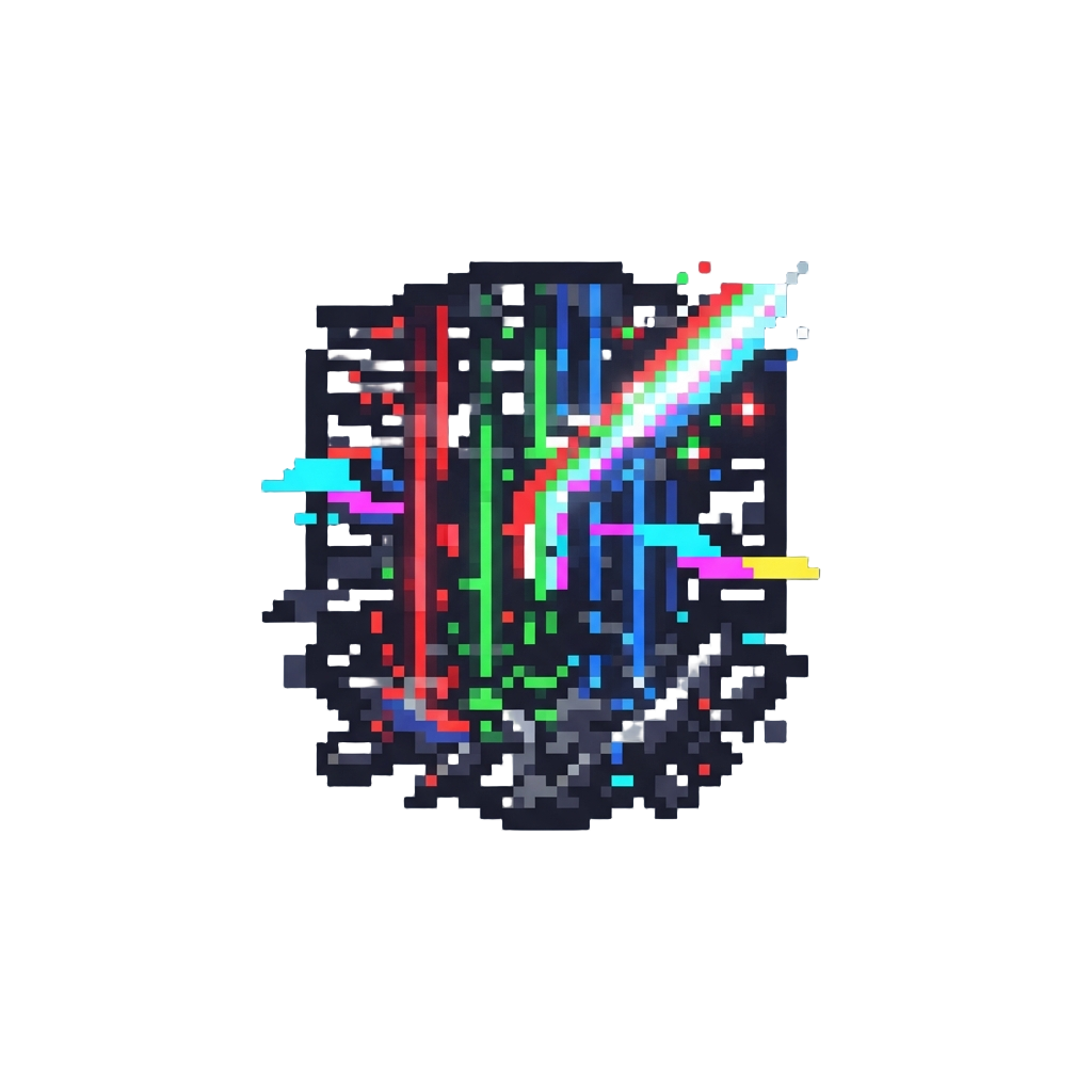 A Flickering Rgb Laser Glitch Rain