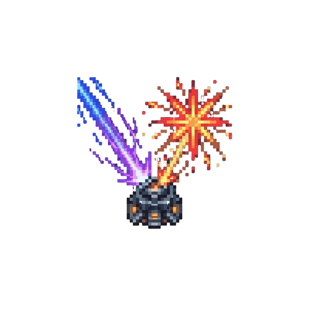 A Spectacular Dual Laser and Firework Display