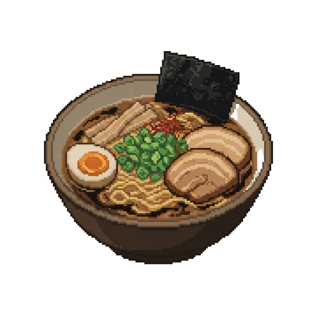 A Savory Black Garlic Oil Ramen with Tender Pork Belly and Fresh Scallions