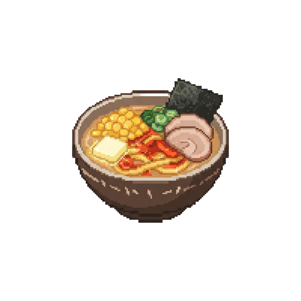 A Spicy Miso Ramen Topped with Sweet Corn, Butter, and Fiery Red Chili Oil