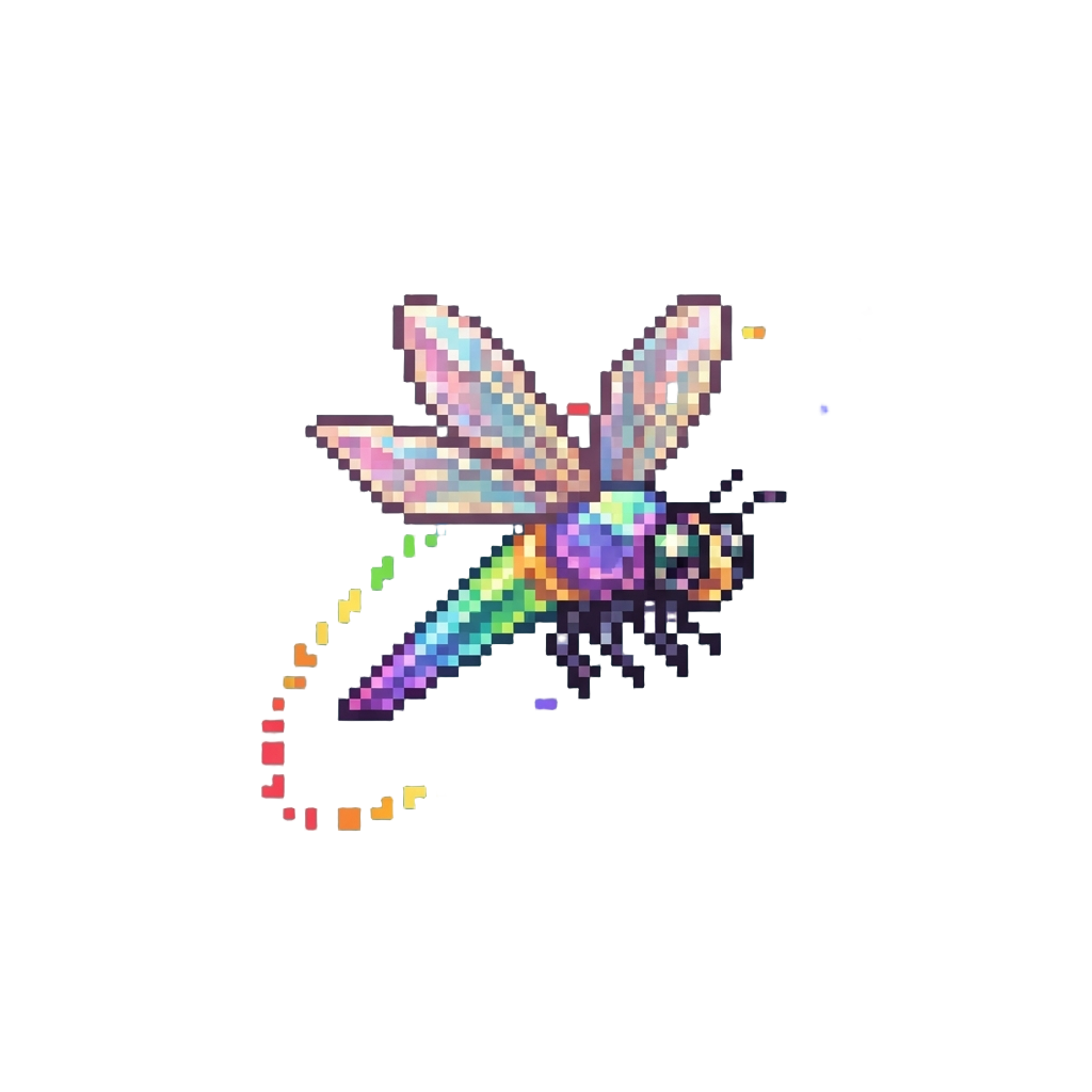 A Tiny Prism Dragonfly Leaving a Rainbow Trail