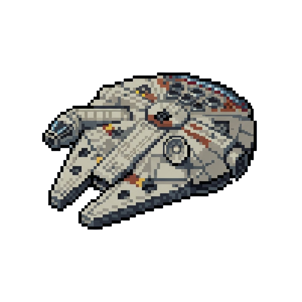 The Millennium Falcon Banking Sharply Over the Hood