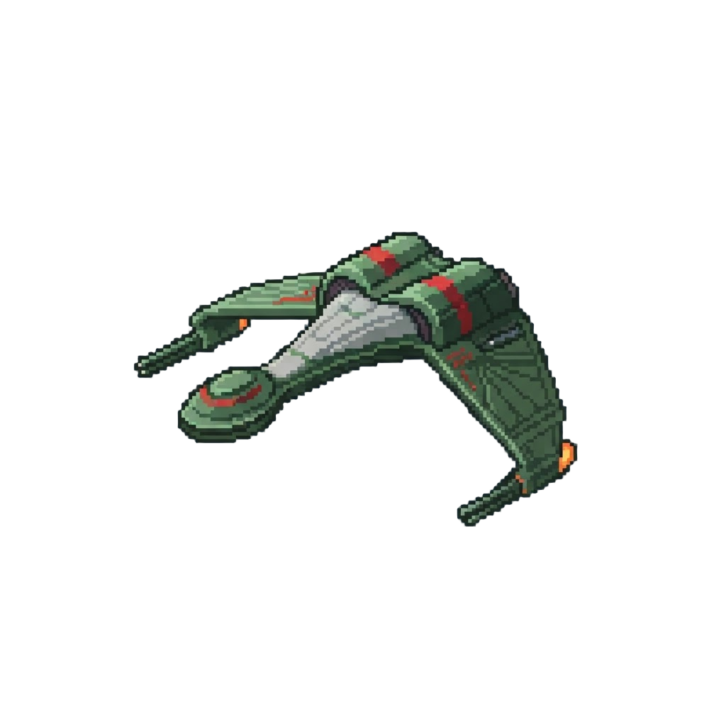 A Klingon Bird-of-prey Cruising Majestically in Orbit