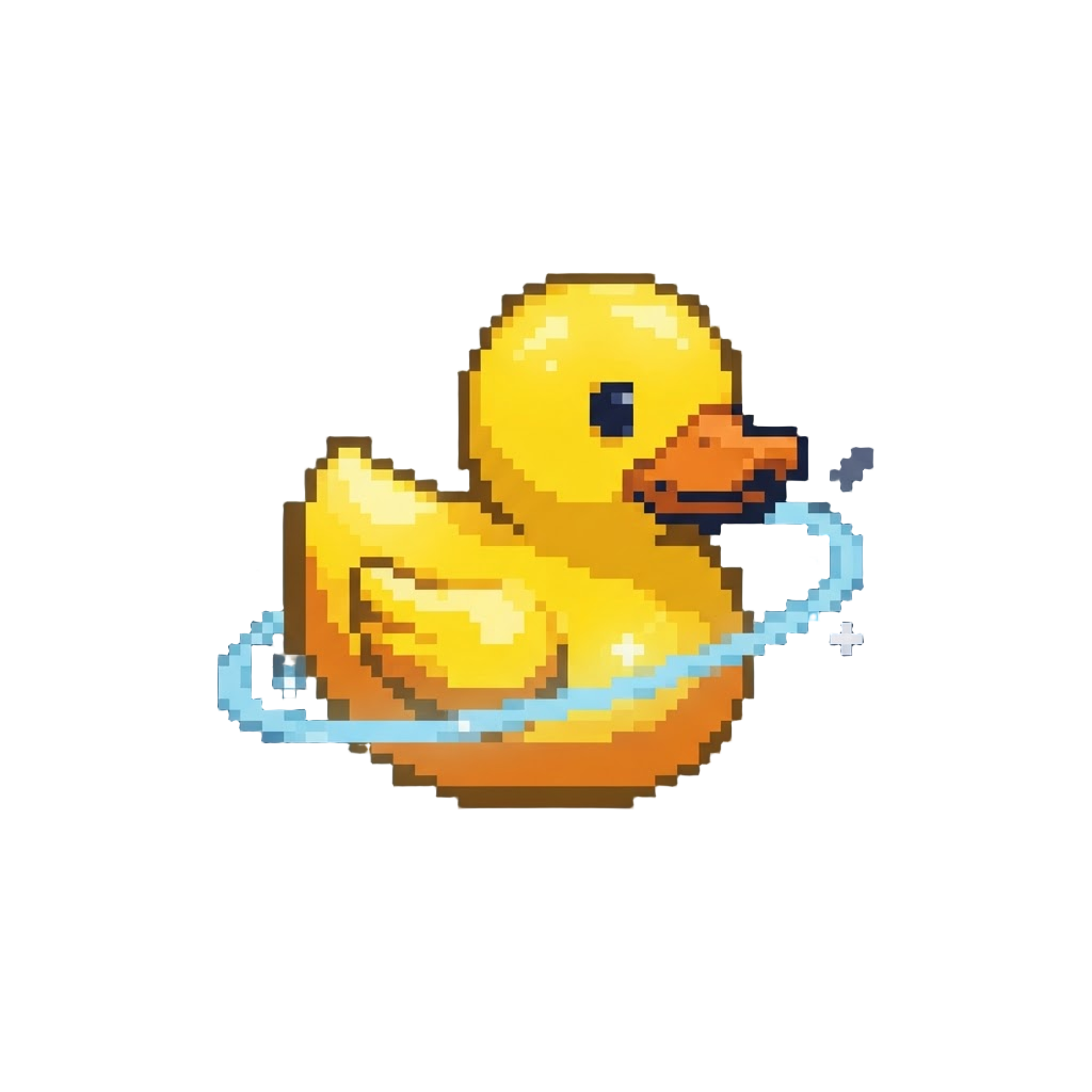 A Giant Glowing Rubber Duck Orbiting in Space
