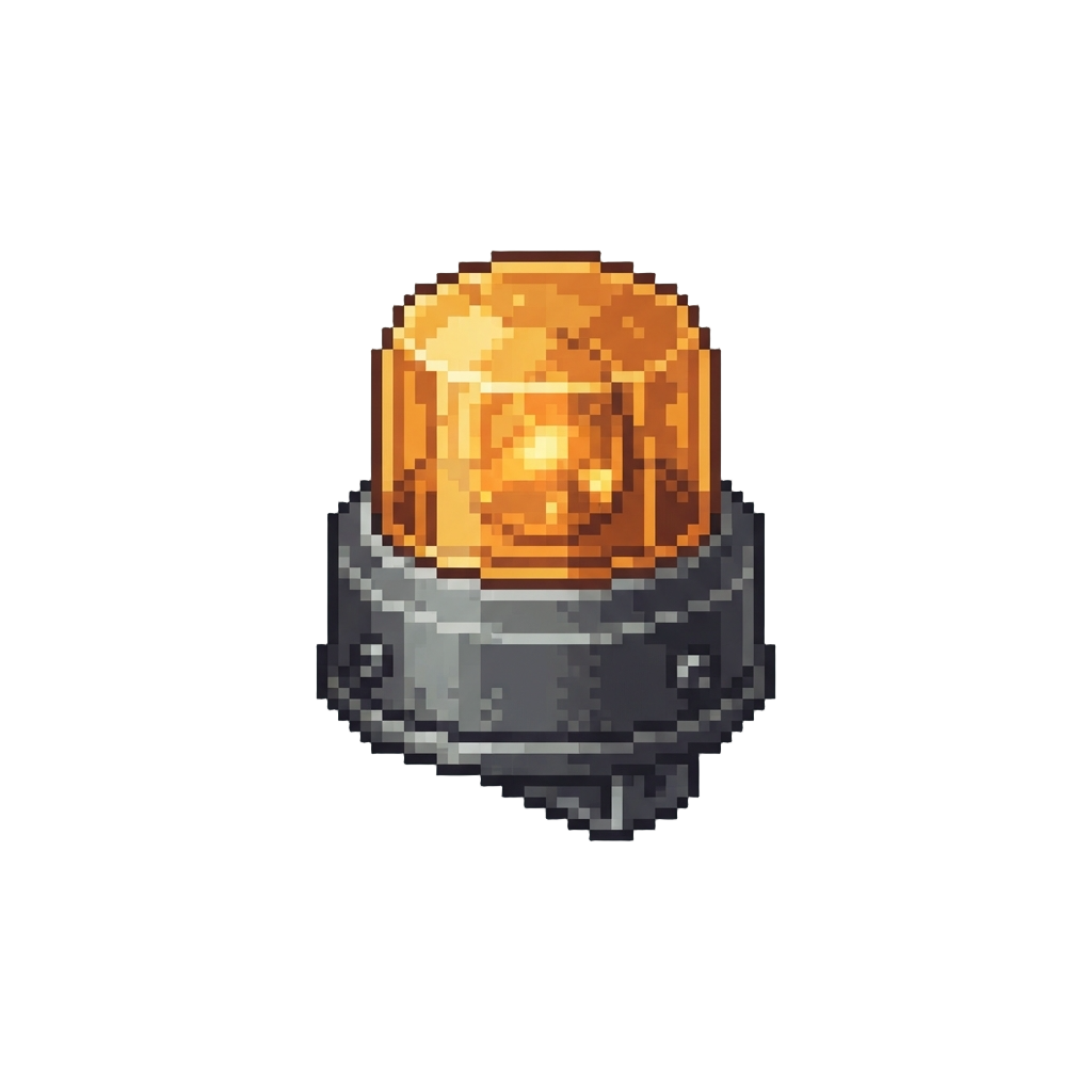 A Steady Amber Warning Light Shine