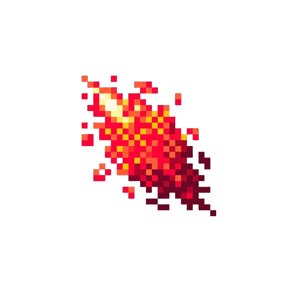 A Shower of Bright Crimson Sparks